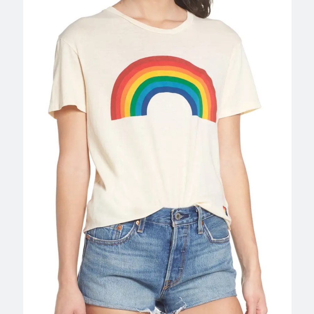 Aviator Nation Big Rainbow Boyfriend Tee